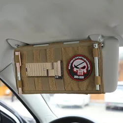 Organizador MOLLE para panel visera táctica coche multibolsillo