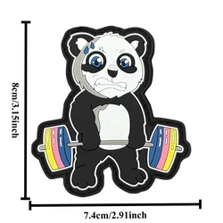 Parche moral táctico PVC panda – Diseño halterofilia con velcro