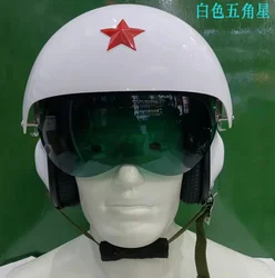 Casco piloto blanco unisex con lentes intercambiables todo el año