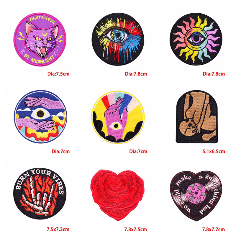 Parche táctico bordado calavera punk termoadhesivo para ropa - imagen 2
