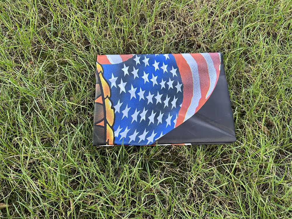 Bandera americana de poliéster con águila bordada para colgar - imagen 3