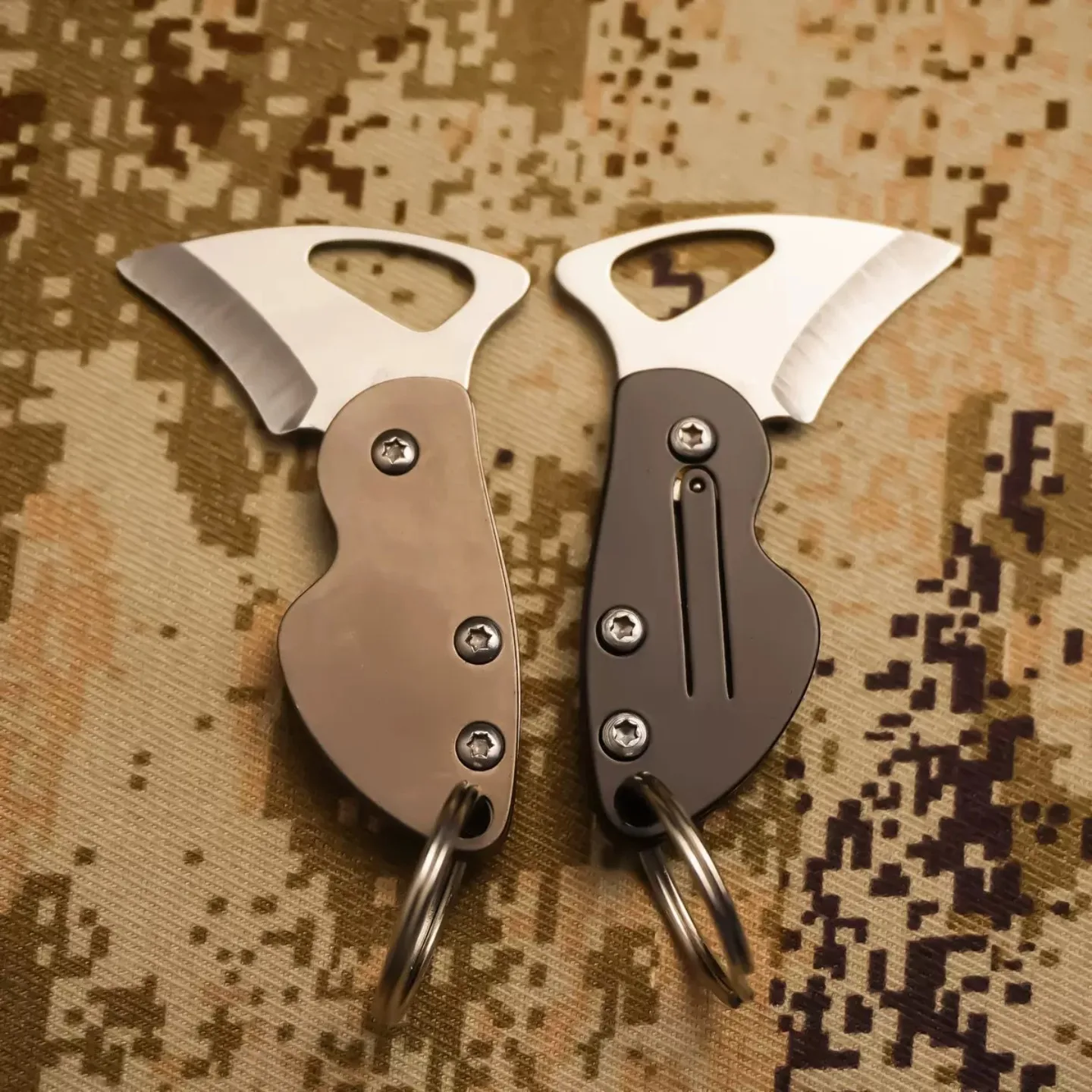 Woodpecker TC4, cuchillo EDC de acero inoxidable para llavero - imagen 3