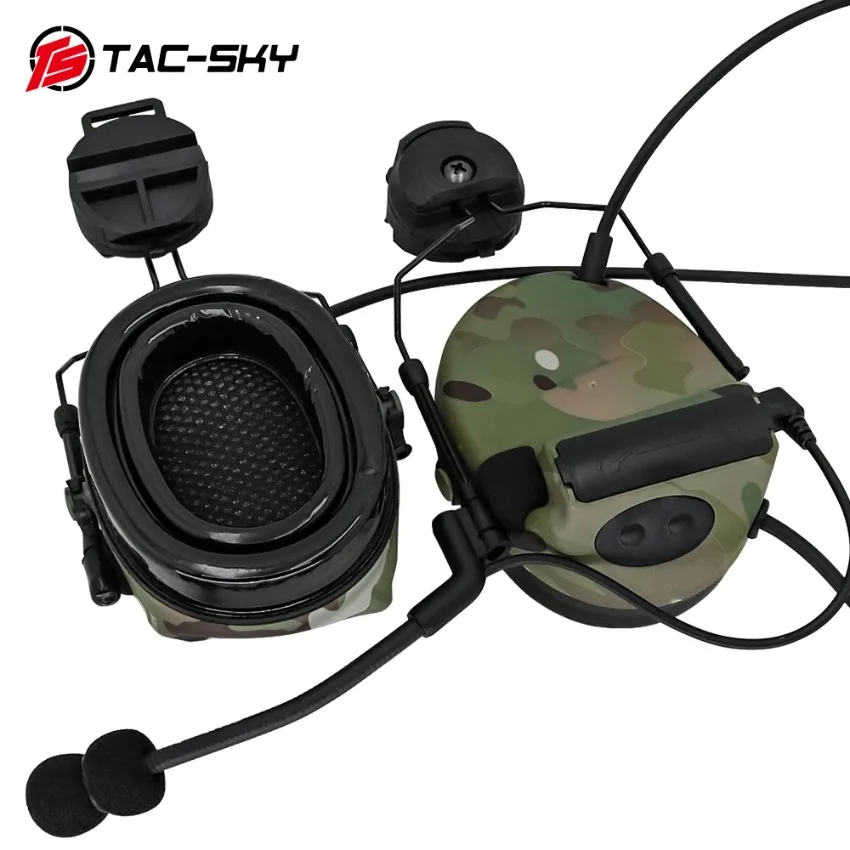 Vista frontal de los auriculares tácticos TAC-SKY TSCII