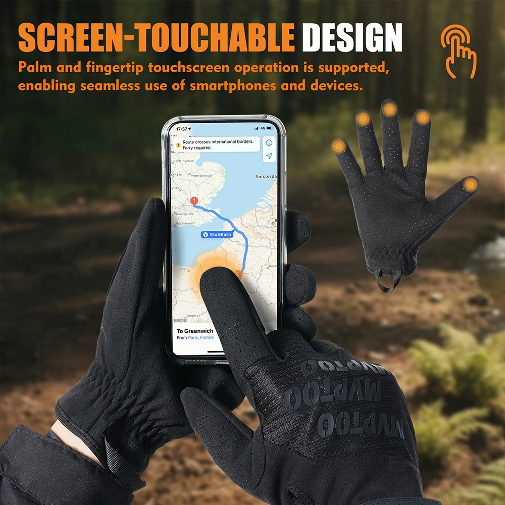 Guantes tácticos ligeros compatibles con pantallas táctiles para tiro y senderismo - imagen 2