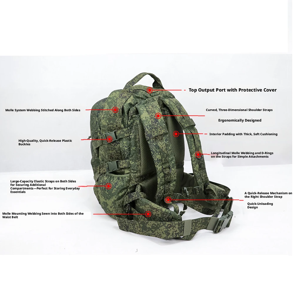 Mochila táctica camuflaje EMR para montaña y entrenamiento - imagen 3