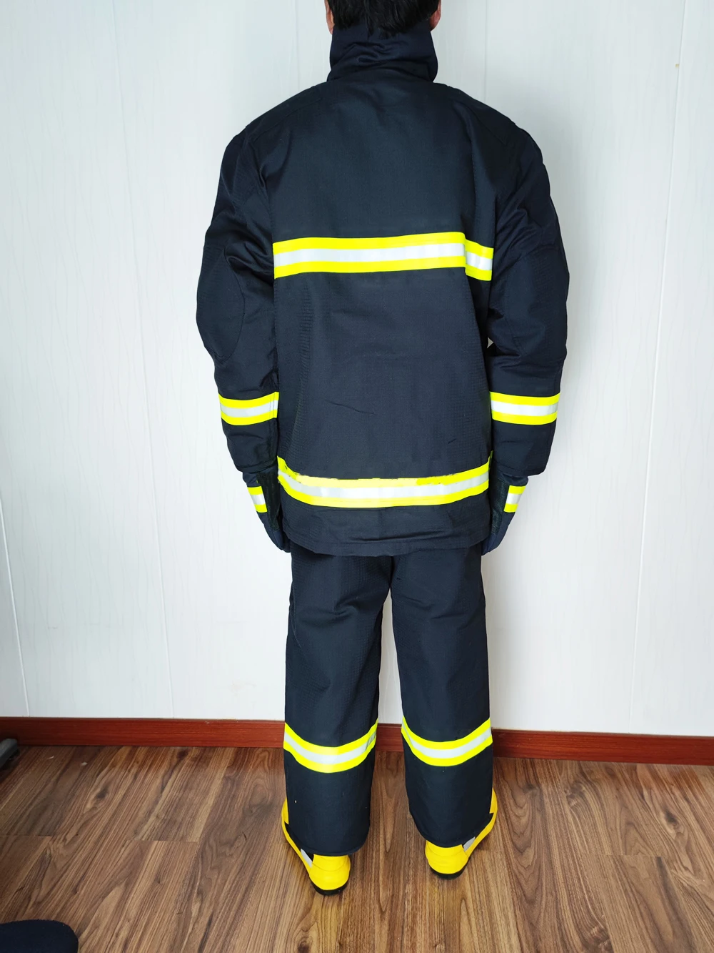 Traje ignífugo bombero EN469 CE aramida reflectante azul - imagen 5