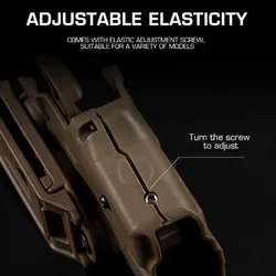 Funda táctica de extracción rápida para pistola ajustable con cinturón