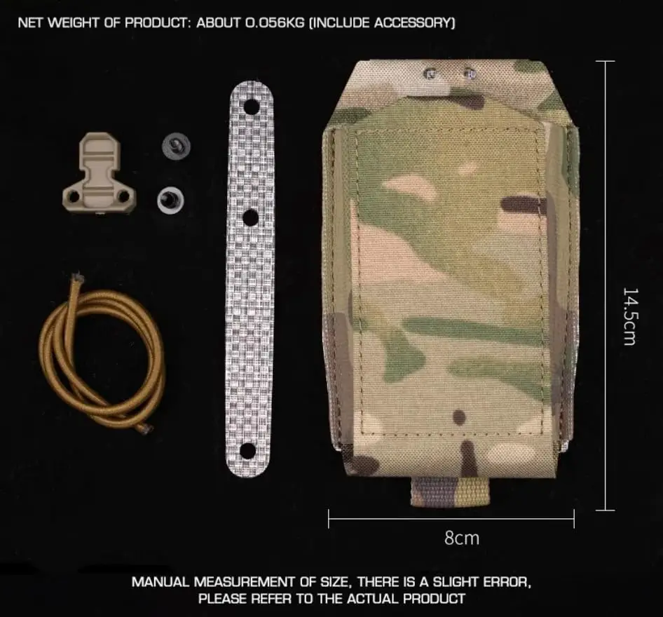 Bolsa táctica horizontal para cargadores de rifle MOLLE Airsoft - imagen 3