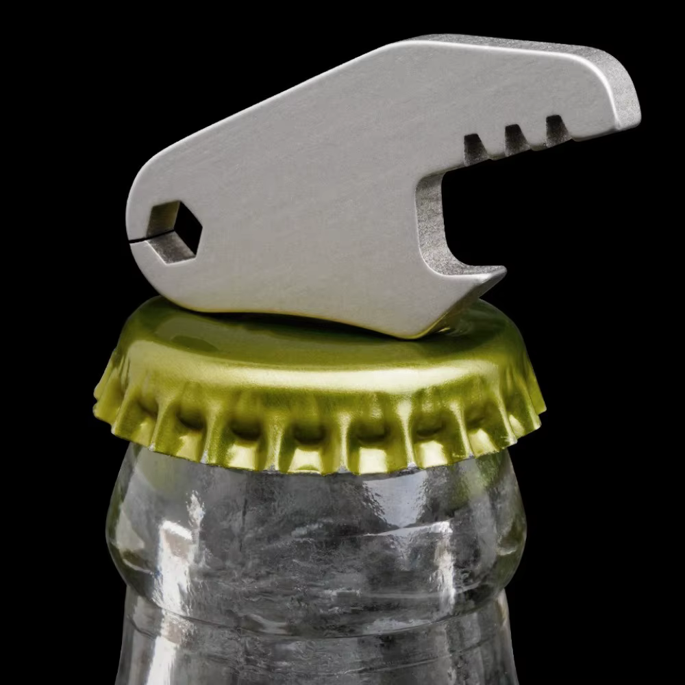Colgante de titanio EDC mini abridor botellas llavero ligero - imagen 2