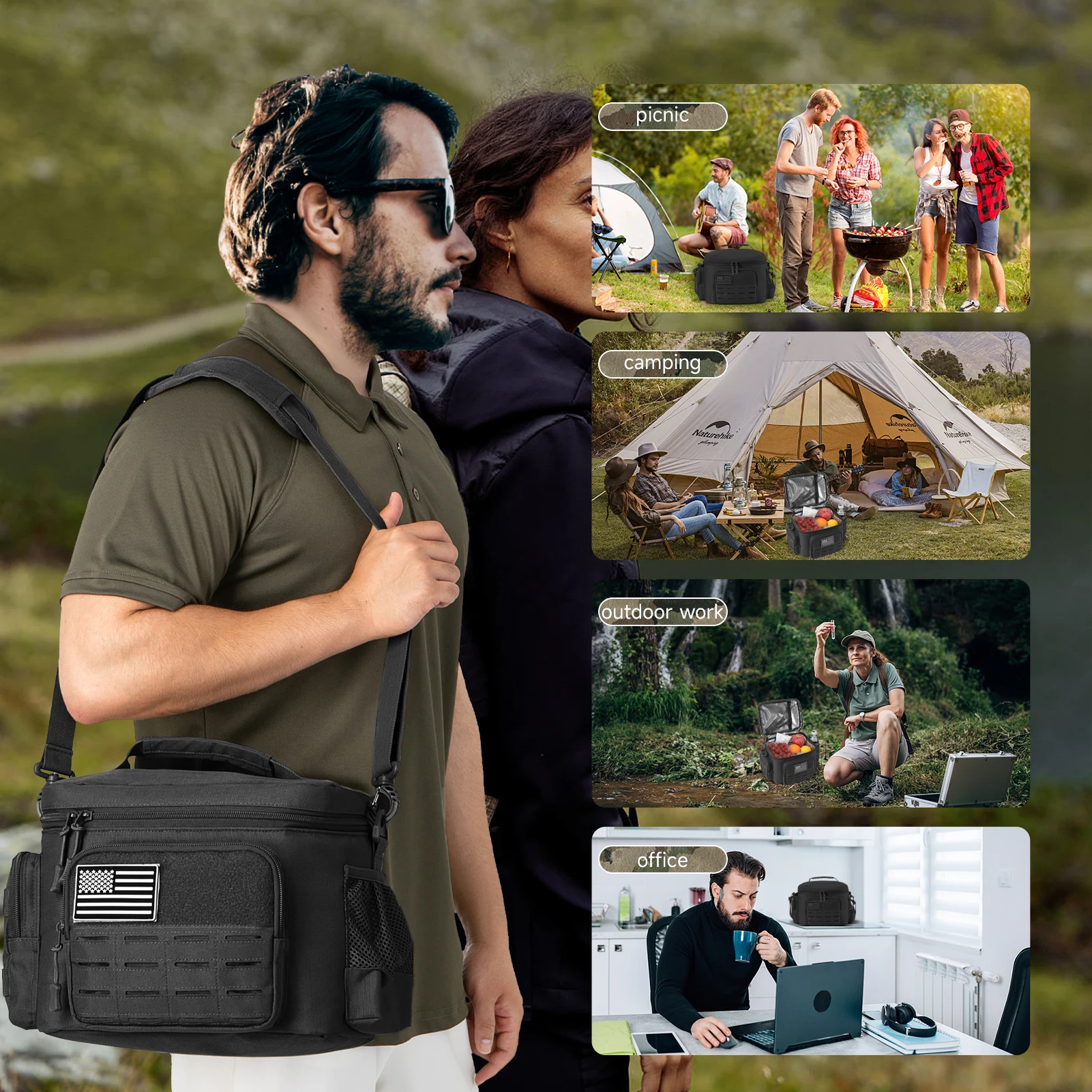 Bolsa isotérmica táctica ripstop – Resistente al agua para comida - imagen 4