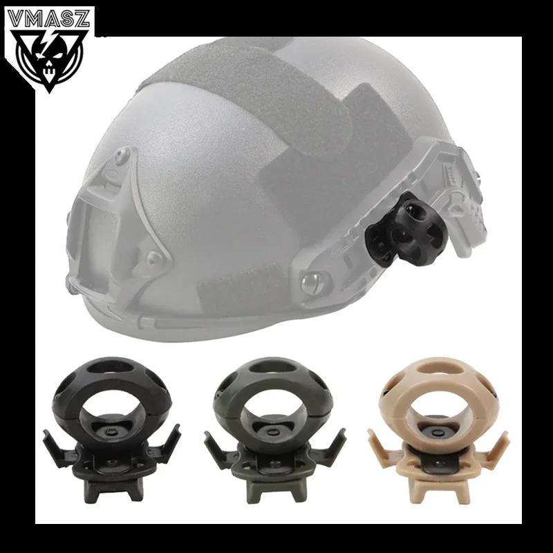 Soporte linterna táctica casco riel rápido adaptador universal - imagen 3