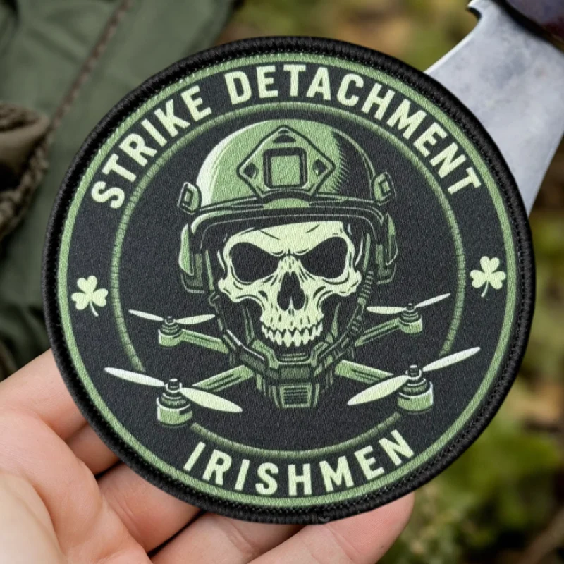 Skull Strike Detachment parche táctico moral con gancho y bucle - imagen 3