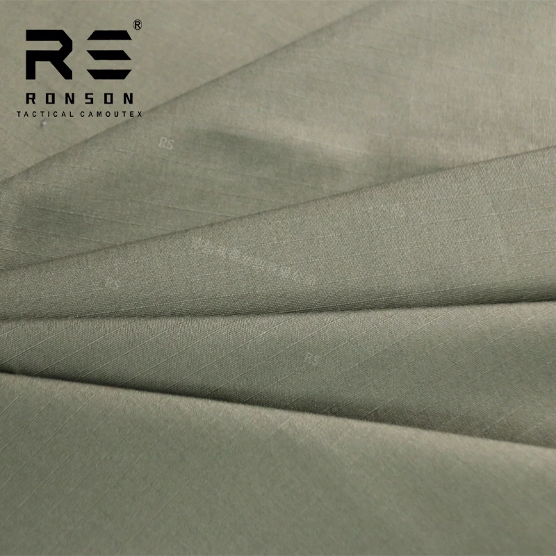 Tejido NYCO ripstop para uniforme táctico en verde militar sólido - imagen 2