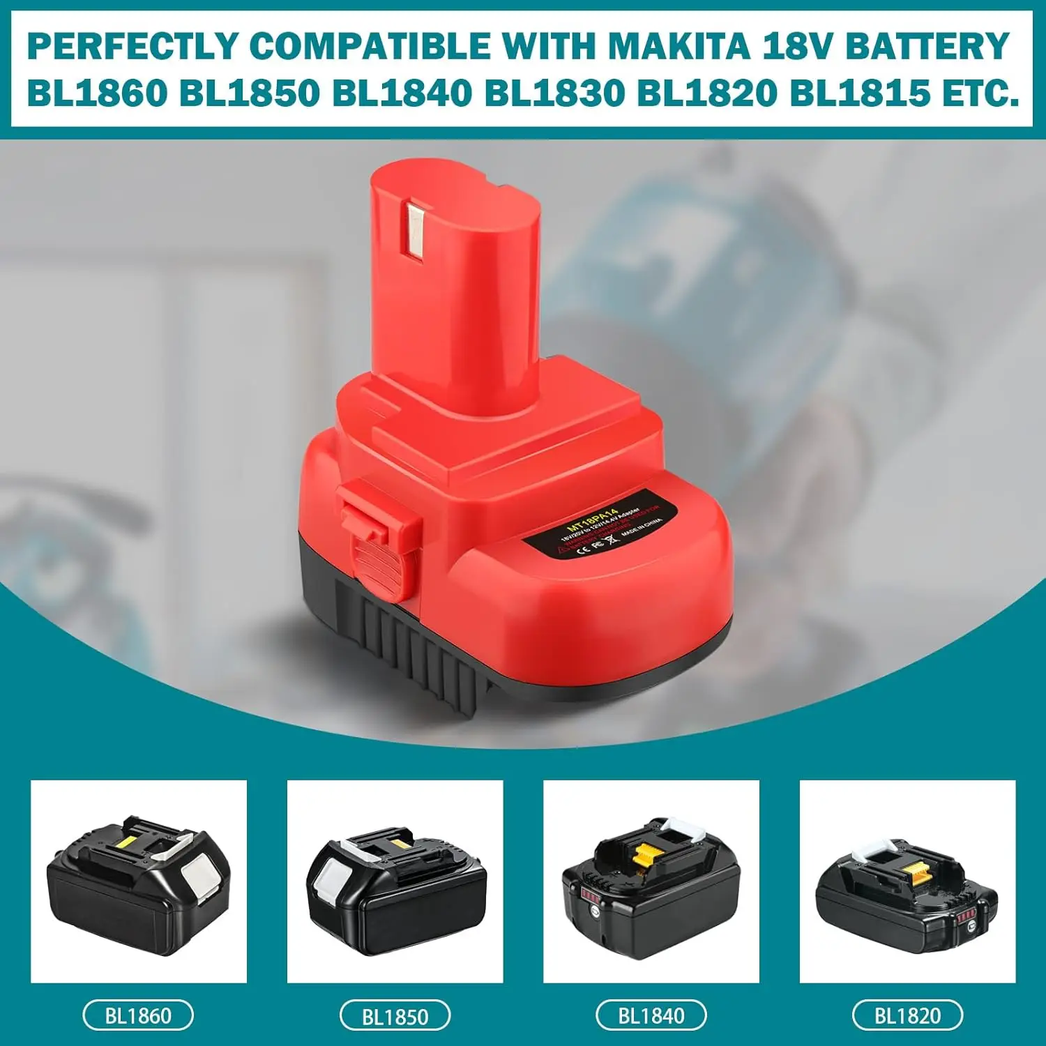 Adaptador de batería Makita LXT BL18 para suministro con voltaje bajo - imagen 3
