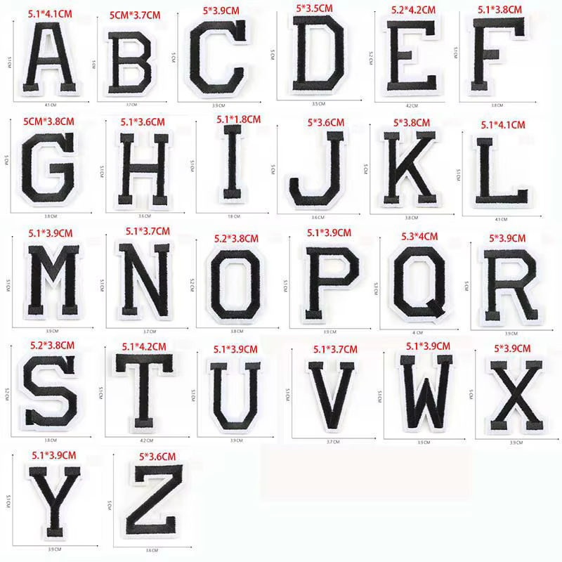 Variedad de colores en letras bordadas para costura creativa