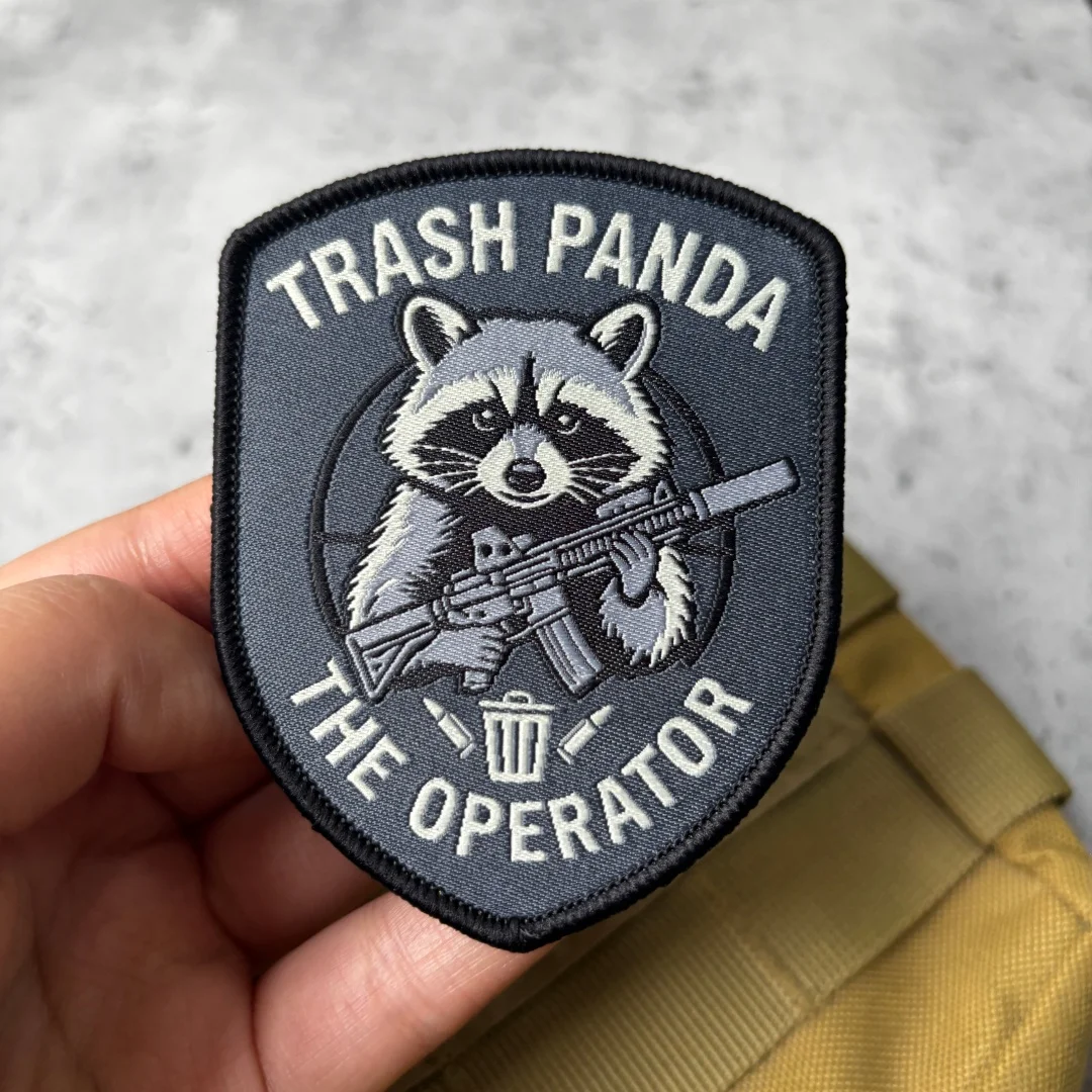Parche táctico bordado moral oso panda con velcro para mochila