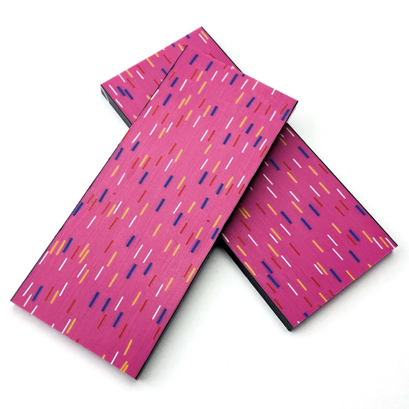Lámina G10 Donut rosa damasco para mango cuchillo táctico