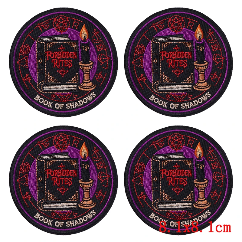 Parche bordado gótico de Halloween termoadhesivo – Calavera y calabaza - imagen 2