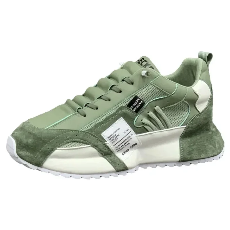 Zapatillas deportivas malla y cuero hombre – Cómodas para correr