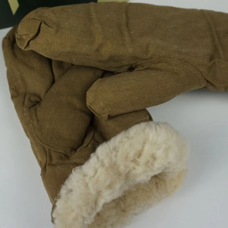Guantes tácticos lana algodón color desierto para abrigar manos - imagen 3