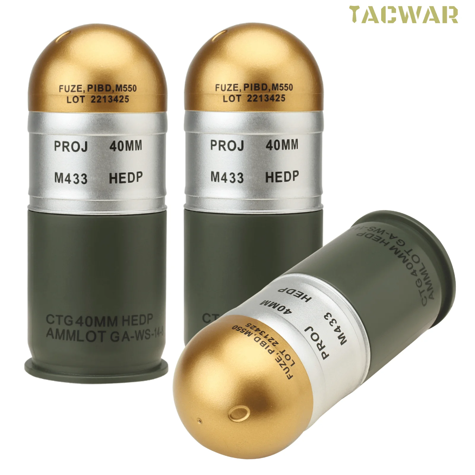 M433 Granada simulada 40mm Airsoft – Réplica táctica decorativa