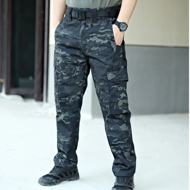 Pantalones tácticos impermeables hombre cargo combate con bolsillos - imagen 2
