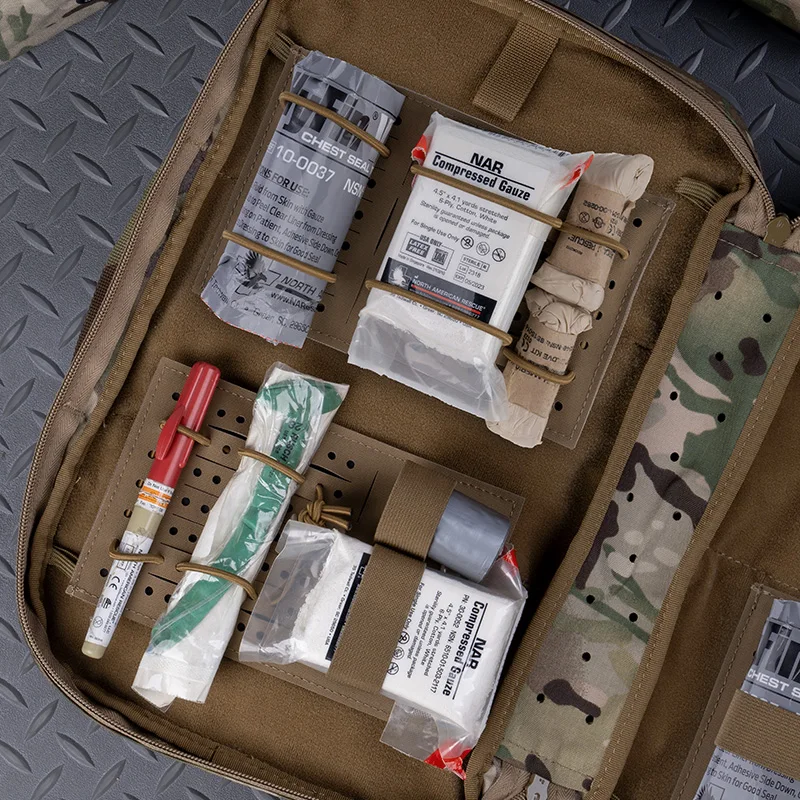 Bolsa médica táctica adaptador con panel organizador para botiquín - imagen 3