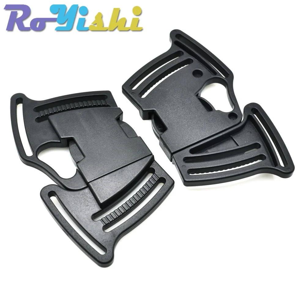 Hebilla liberación rápida 4 vías mochila – Plástico negro 40mm - imagen 3