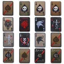 Ace of Spades Parche táctico bordado - Gancho y bucle para bolsa