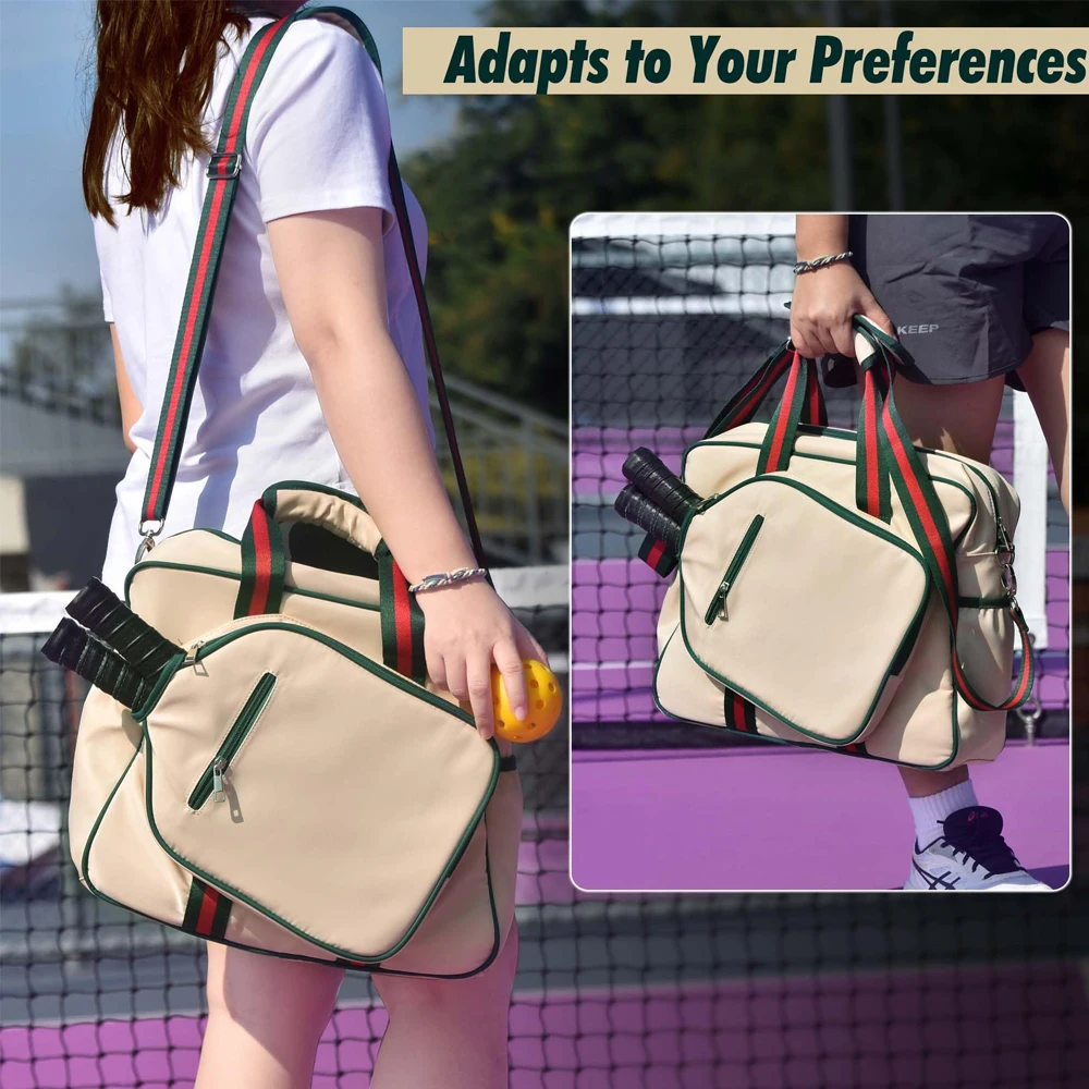 Bolsa de pickleball mujer con bolsillo frontal y correa al hombro - imagen 5