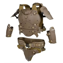 Chaleco táctico MOLLE con protección 3D para airsoft y paintball