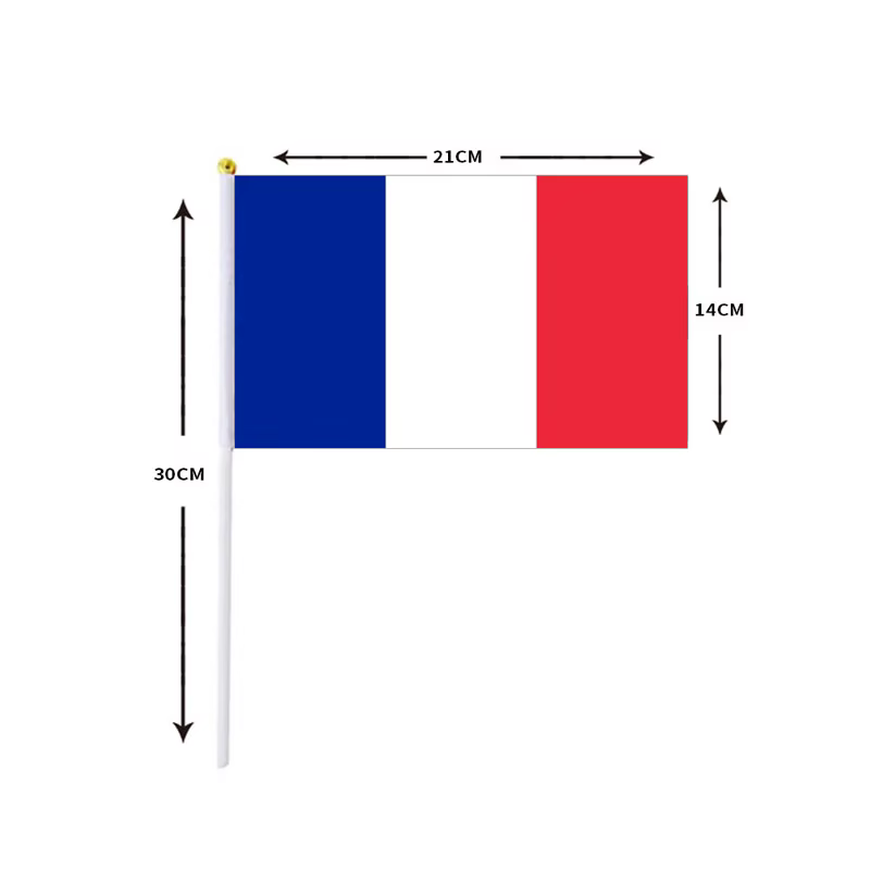 Banderas onduladas de Francia - lote de 10 unidades