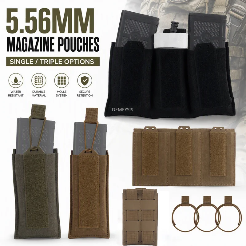 Portacargadores AR 5.56 MOLLE para Airsoft y Caza - imagen 3