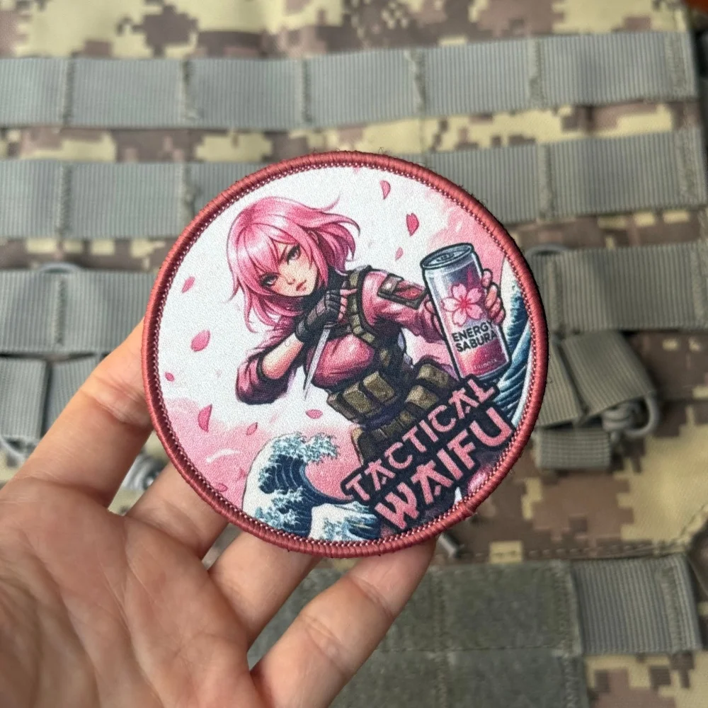 Parche táctico moral anime waifu con gancho y bucle - imagen 4