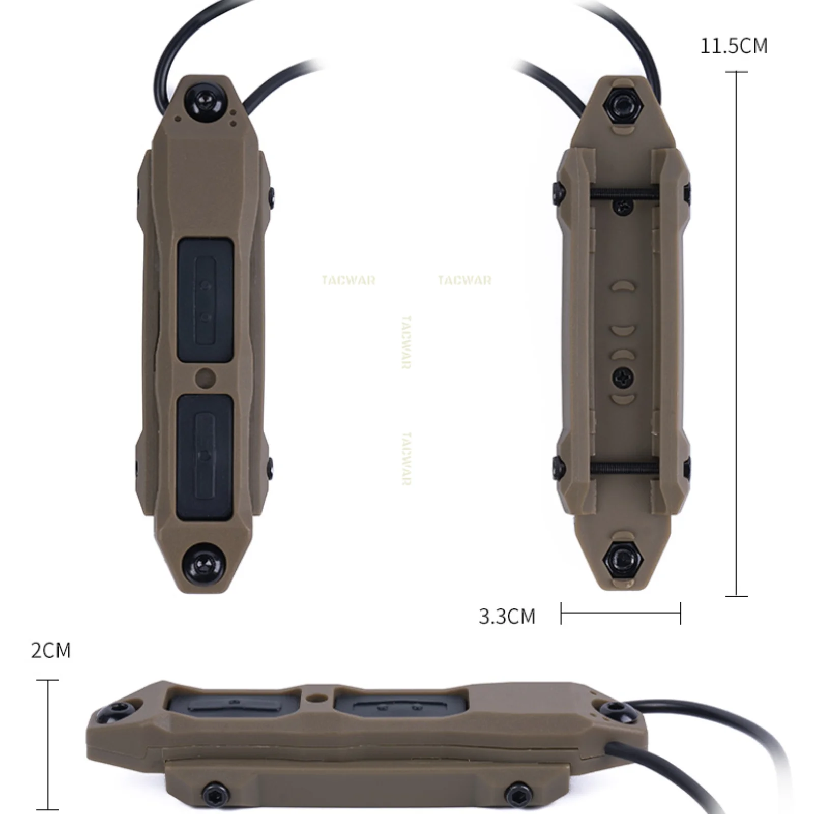 TAPS Interruptor táctico remoto de presión doble función para linterna - imagen 2