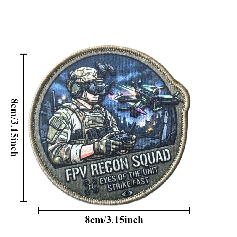 FPV Recon Squad Parche táctico velcro gancho y bucle para mochila