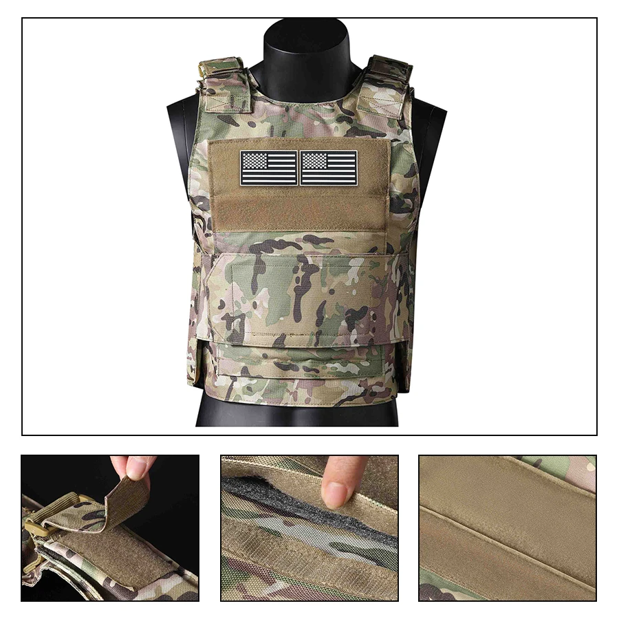 Chaleco táctico ajustable con velcro y sistema MOLLE – Entrenamiento outdoor - imagen 3