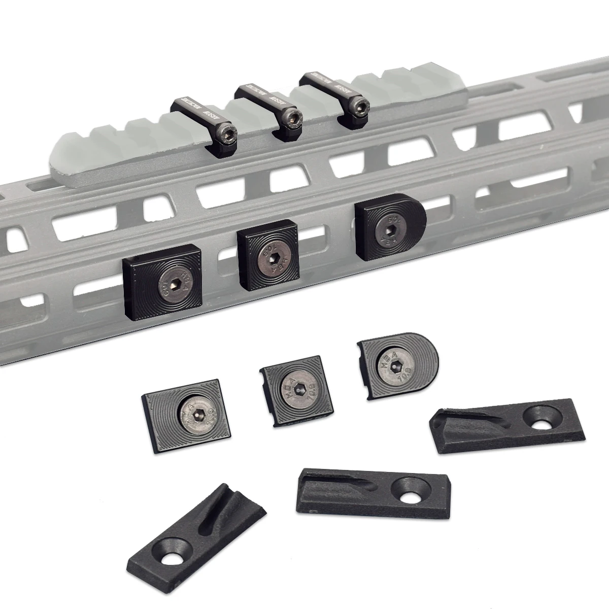 Guía de cables Picatinny CNC para linterna táctica con interruptor - imagen 2
