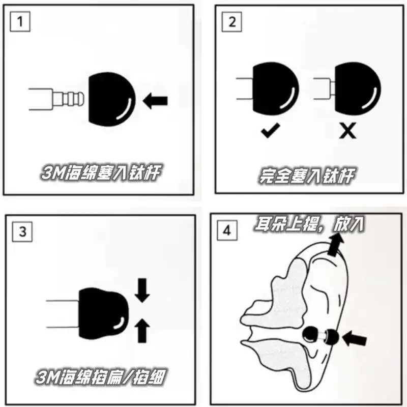 Tapones para los oídos insonorizados de espuma impermeable - imagen 3