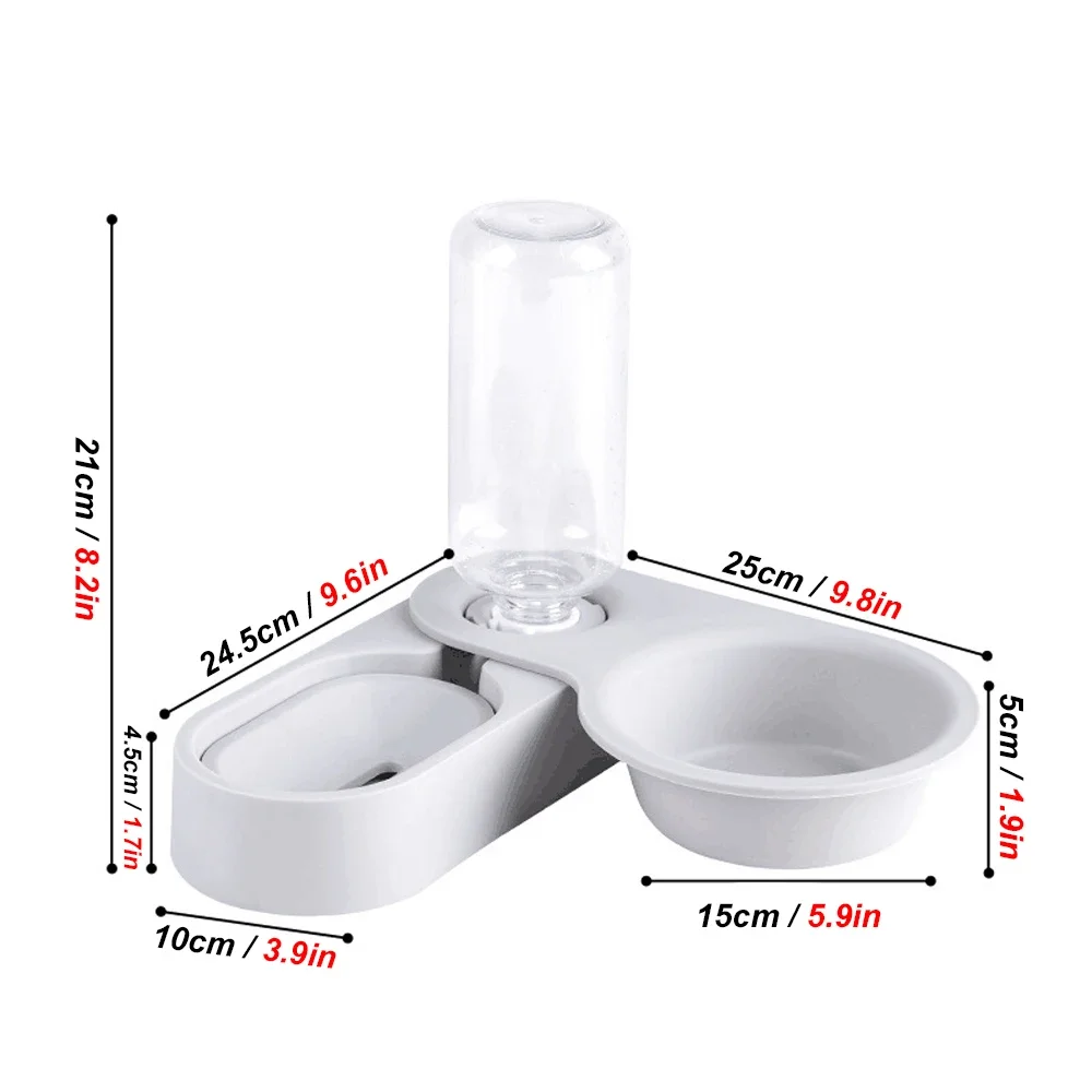 Comedero y bebedero automático plato alto doble para conejos y cobayas - imagen 2