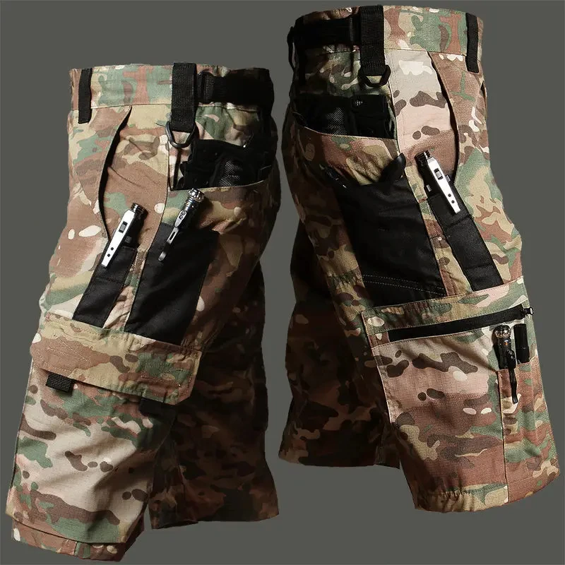 Pantalones cortos tácticos para hombre con bolsillos múltiples - imagen 2
