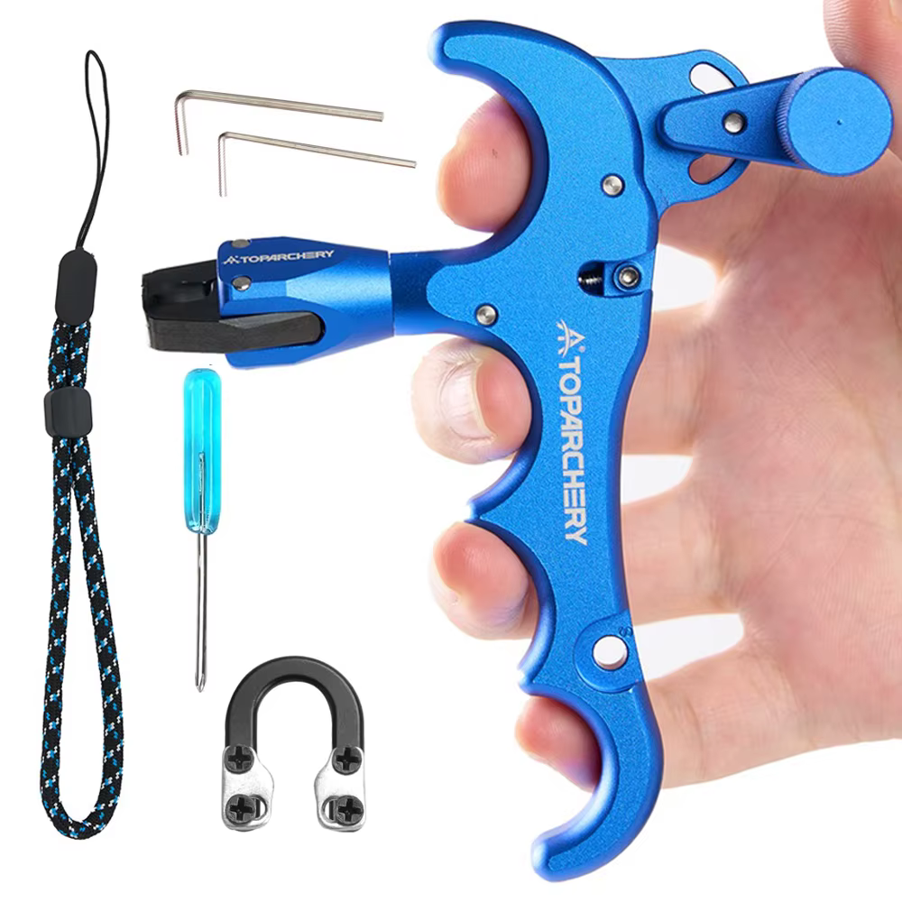Toparchery Release Arco Compuesto 360° Rotativo Aluminium 4 Dedos