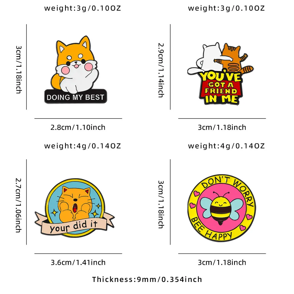 Pin de esmalte animal diseño táctico – broche metal para regalo
