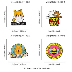 Pin de esmalte animal diseño táctico – broche metal para regalo