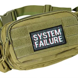 Parche táctico Cyberpunk System Failure con velcro para mochila
