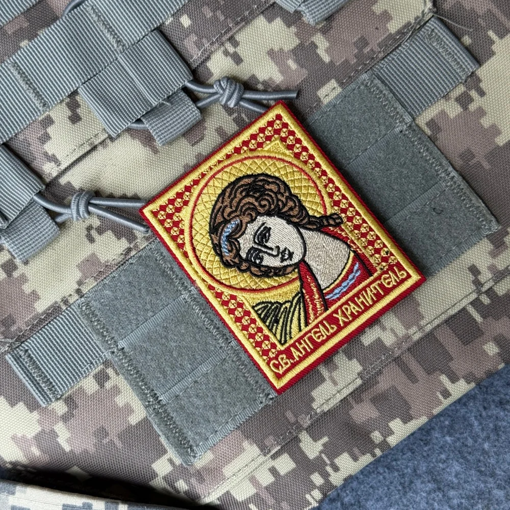 St. Parche táctico militar bordado ángel guardián con gancho-bucle - imagen 4