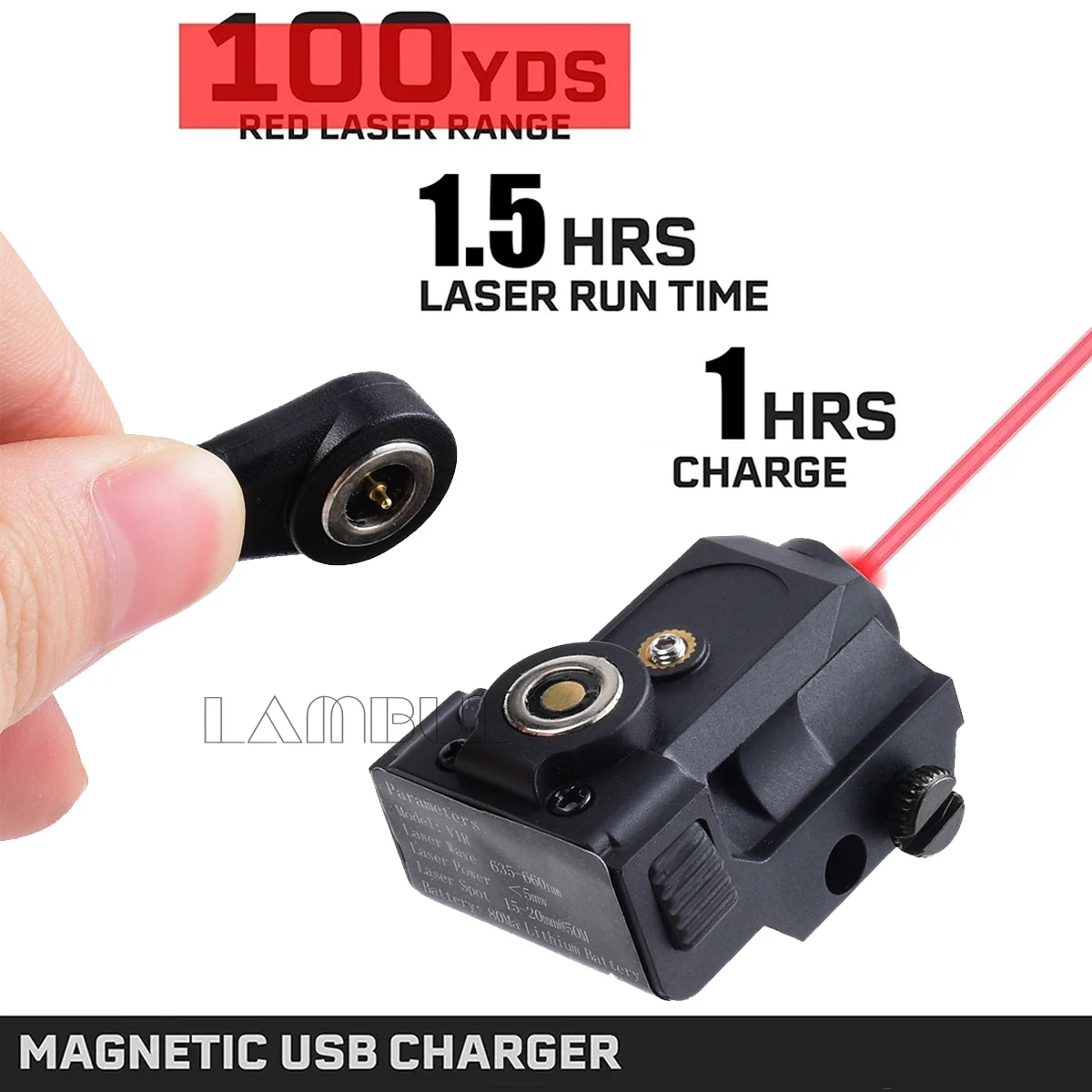 Láser táctico compacto rojo y verde para pistolas con Picatinny - imagen 5