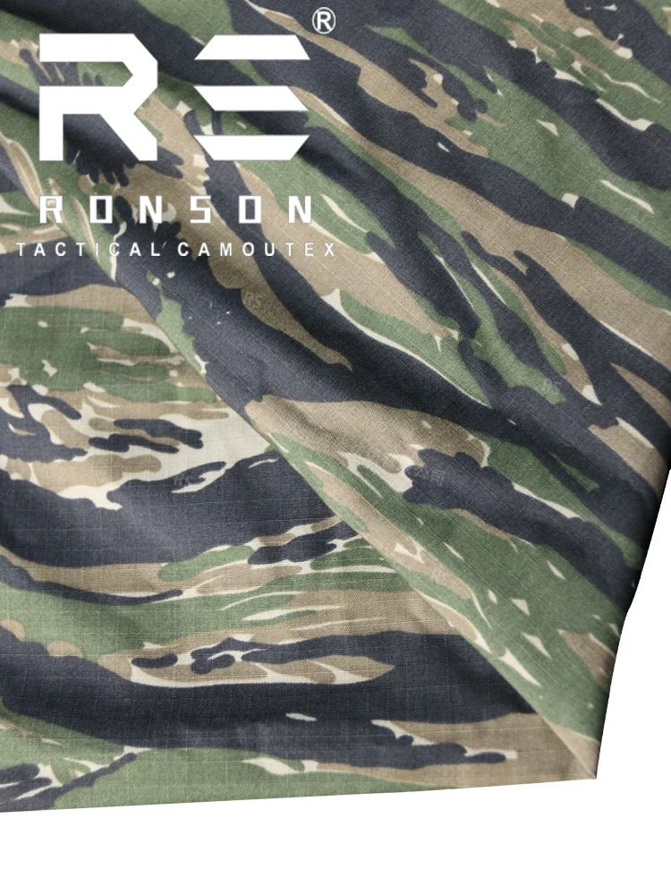 Tela ripstop táctica nailon-algodón camuflaje tigre Vietnam - imagen 4