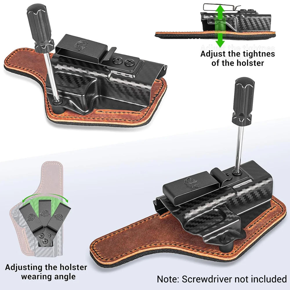 Funda IWB oculta Glock G43 y G19, dentro de cintura diestro