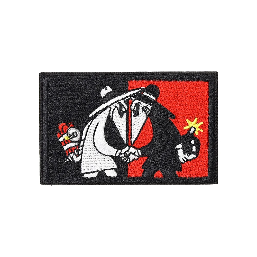 Parche bordado táctico con cita y meme – Velcro para mochila - imagen 2